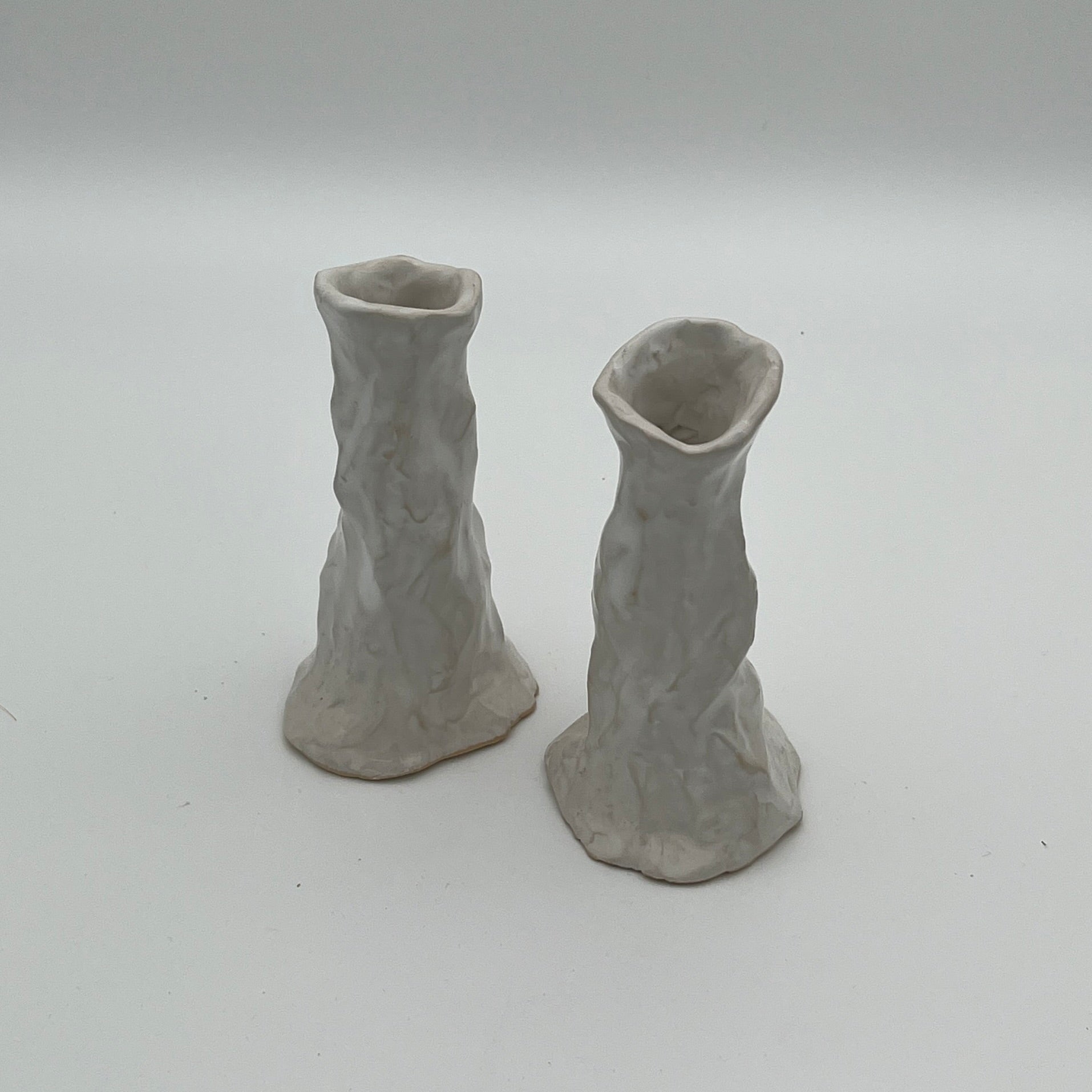 Melt Candle Holders Pair White