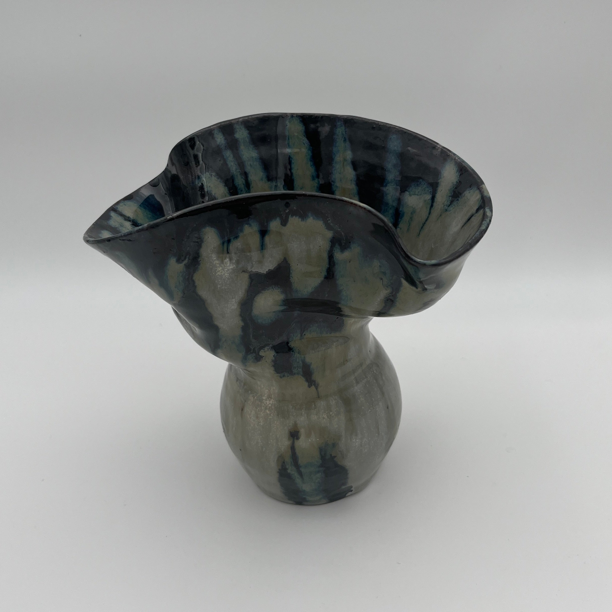 Flow Vase Green & Brown