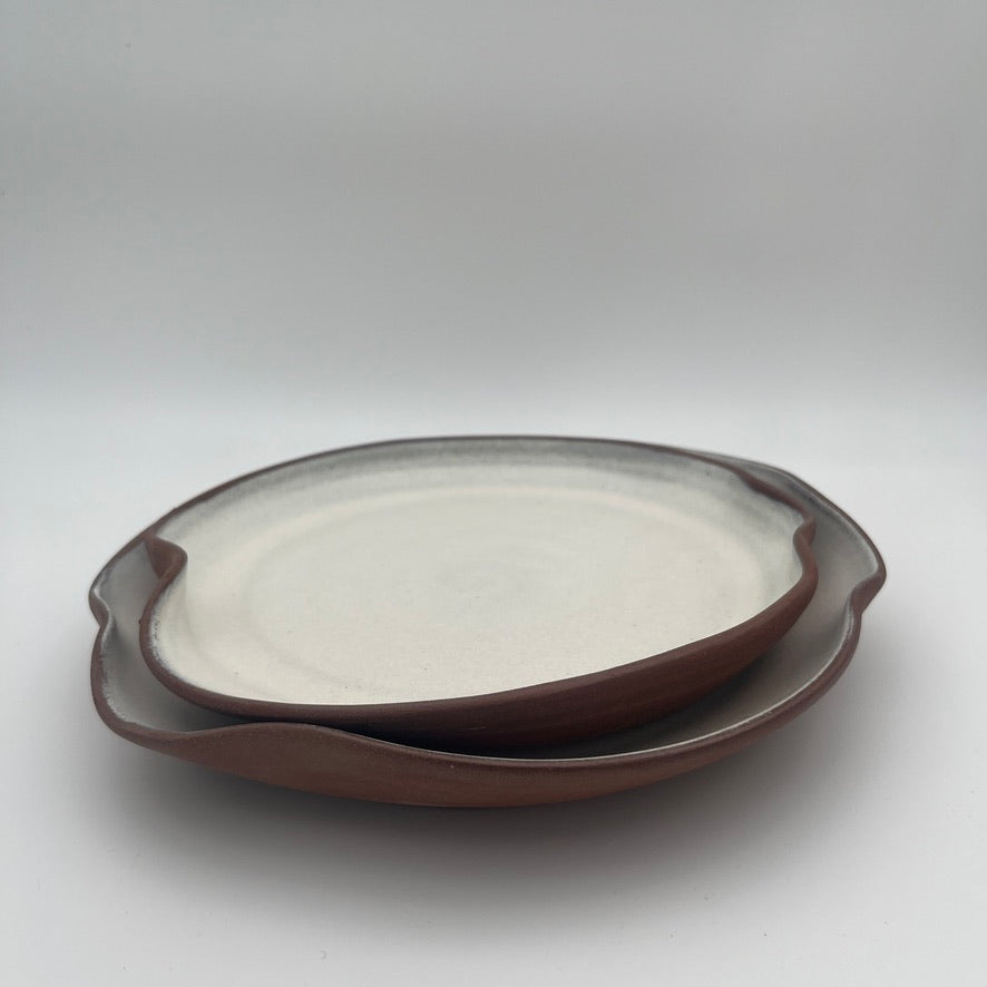 Flow Plate Teracotta-White