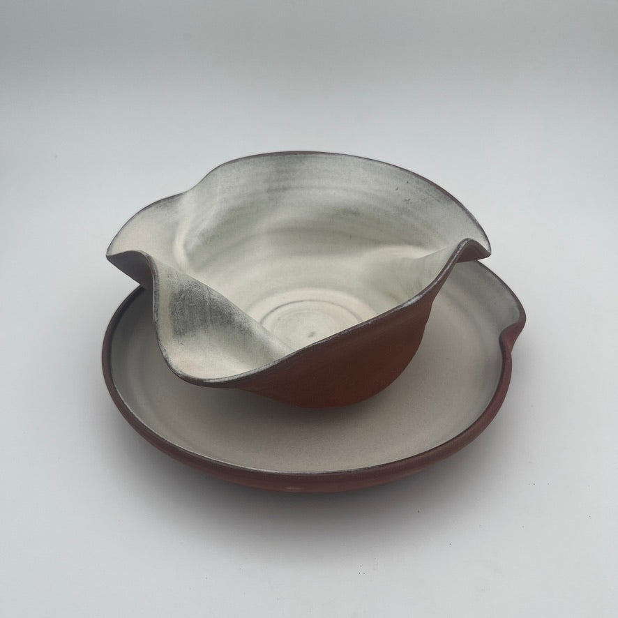 Flow Plate Teracotta-White