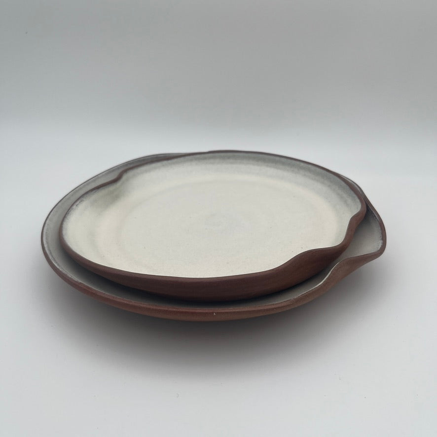 Flow Plate Teracotta-White